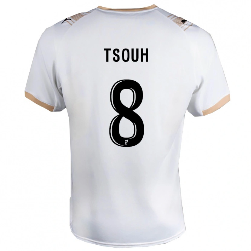 Danxen Mujer Camiseta Justin Tsouh #8 Blanco Negro 2ª Equipación 2025/26 La Camisa México