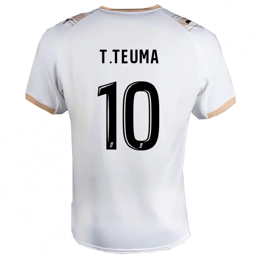 Danxen Mujer Camiseta Teddy Teuma #10 Blanco Negro 2ª Equipación 2025/26 La Camisa México