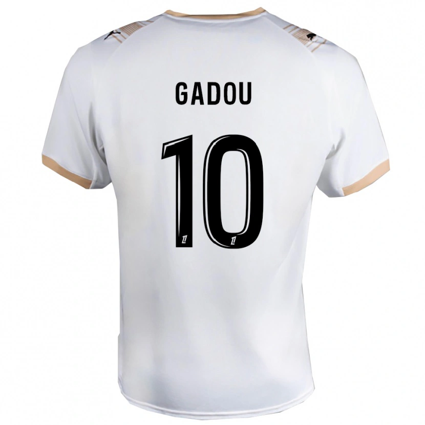 Danxen Mujer Camiseta Arone Gadou #10 Blanco Negro 2ª Equipación 2025/26 La Camisa México