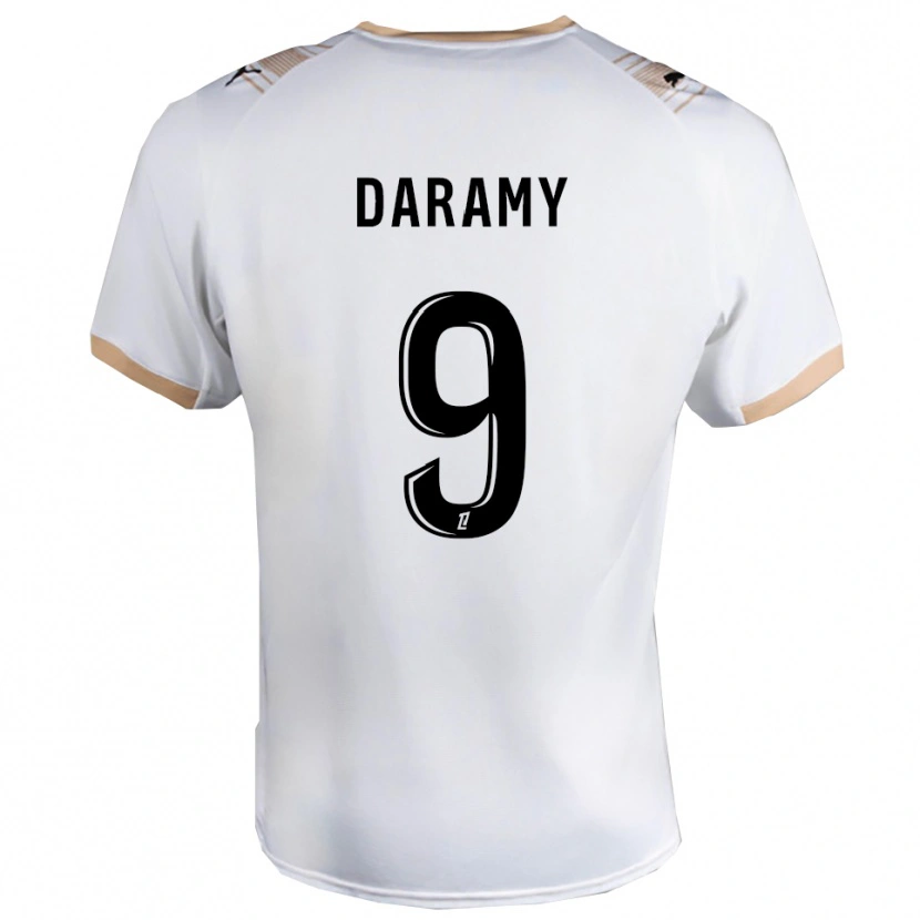 Danxen Mujer Camiseta Mohamed Daramy #9 Blanco Negro 2ª Equipación 2025/26 La Camisa México