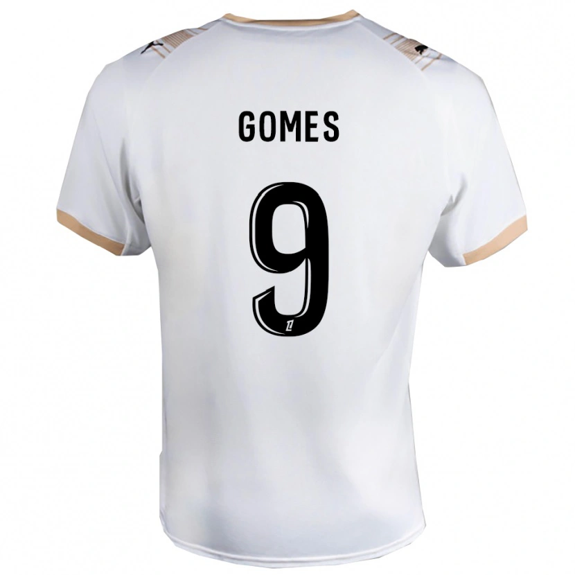 Danxen Mujer Camiseta Mélissa Gomes #9 Blanco Negro 2ª Equipación 2025/26 La Camisa México