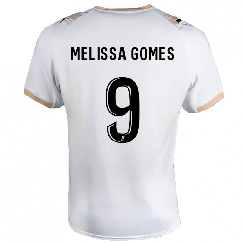 Danxen Mujer Camiseta Melissa Ferreira Gomes #9 Blanco Negro 2ª Equipación 2025/26 La Camisa México