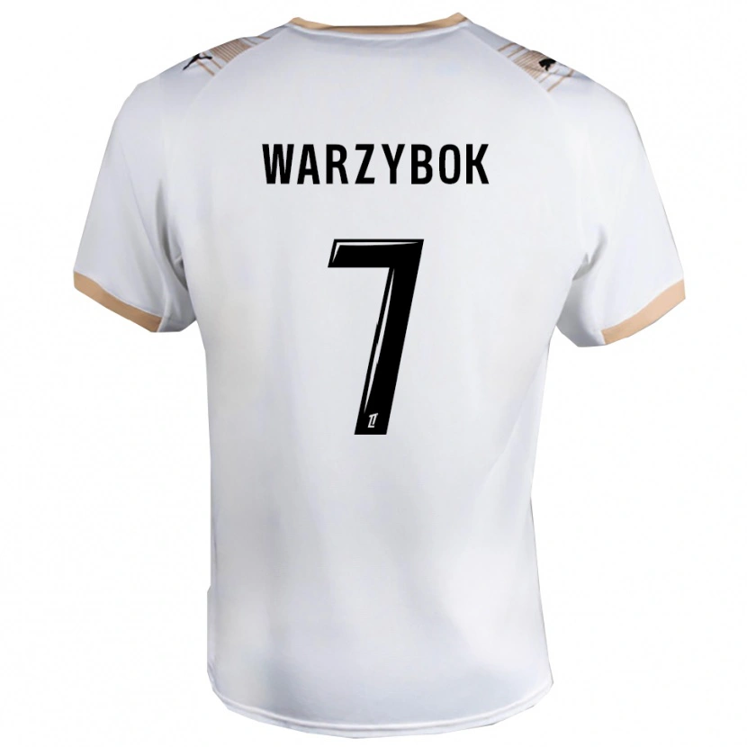 Danxen Mujer Camiseta Olivier Warzybok #7 Blanco Negro 2ª Equipación 2025/26 La Camisa México