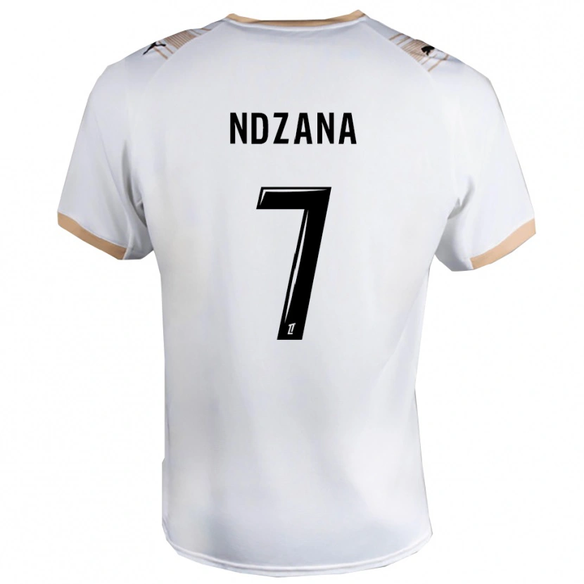 Danxen Mujer Camiseta Colette Ndzana #7 Blanco Negro 2ª Equipación 2025/26 La Camisa México