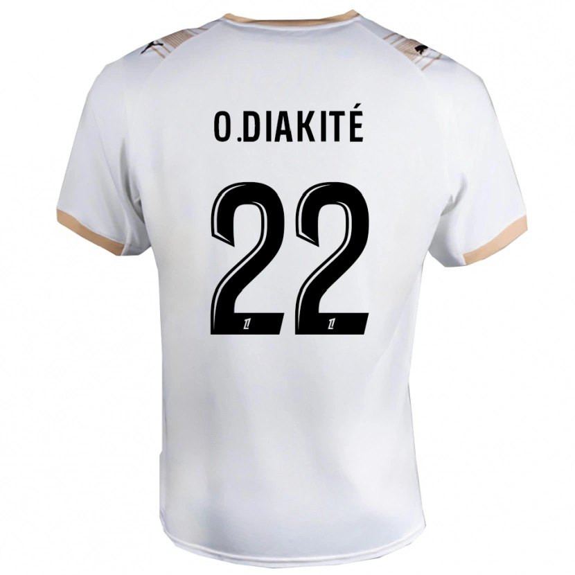 Danxen Mujer Camiseta Oumar Diakité #22 Blanco Negro 2ª Equipación 2025/26 La Camisa México