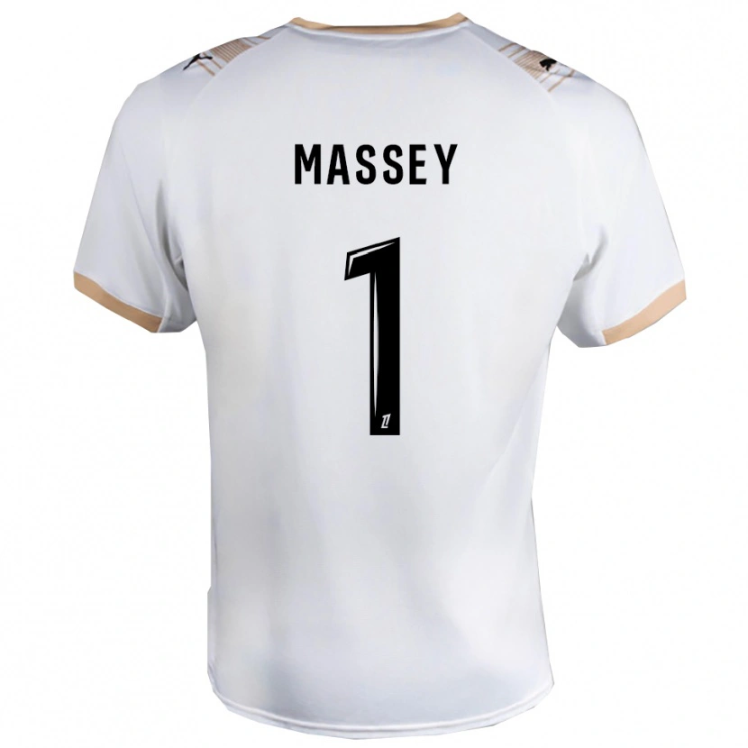 Danxen Mujer Camiseta Kayza Massey #1 Blanco Negro 2ª Equipación 2025/26 La Camisa México
