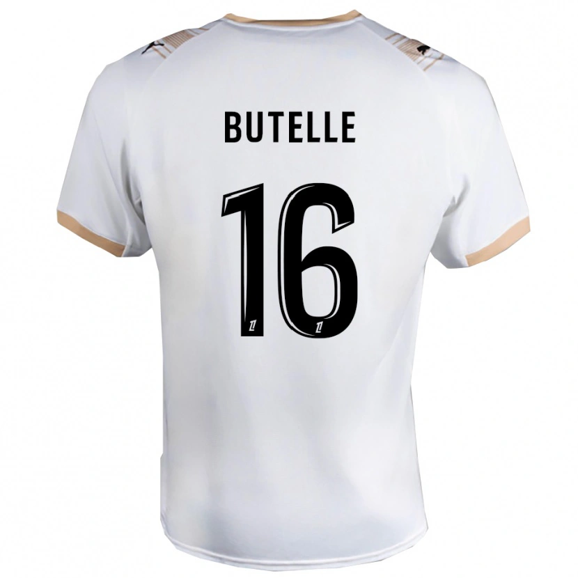 Danxen Mujer Camiseta Ludovic Butelle #16 Blanco Negro 2ª Equipación 2025/26 La Camisa México