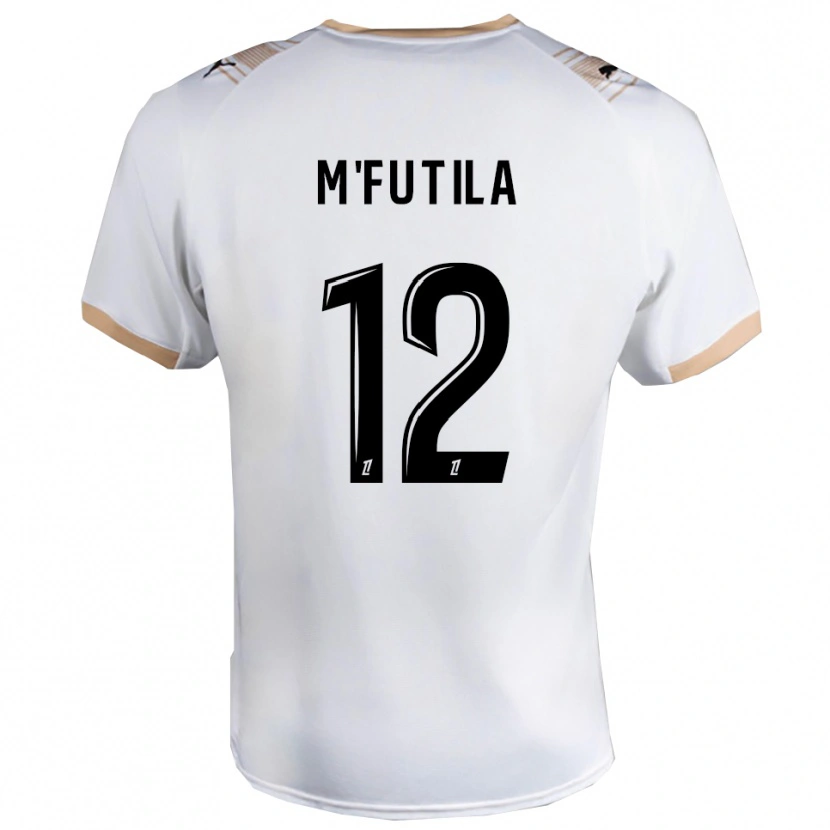 Danxen Mujer Camiseta Hermi M'futila #12 Blanco Negro 2ª Equipación 2025/26 La Camisa México