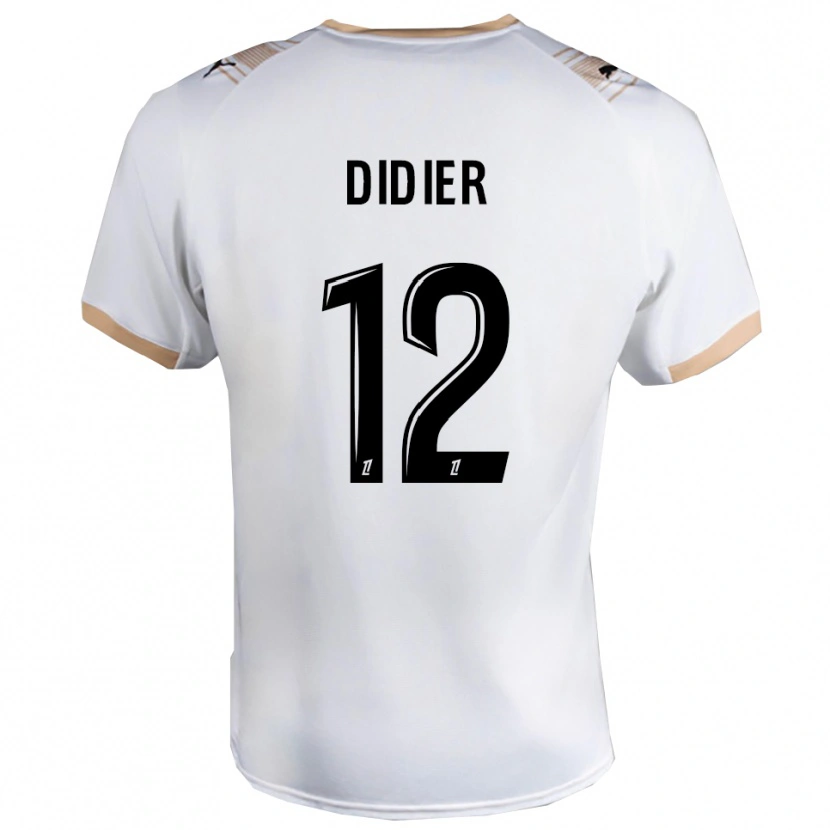 Danxen Mujer Camiseta Haïlé Didier #12 Blanco Negro 2ª Equipación 2025/26 La Camisa México
