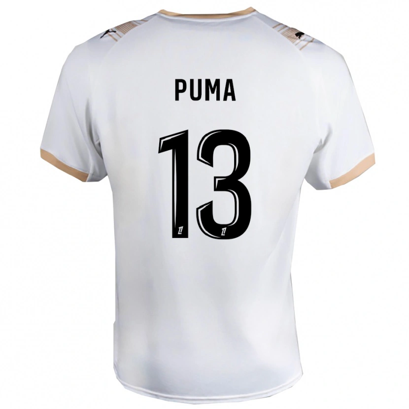 Danxen Mujer Camiseta Isaac Puma #13 Blanco Negro 2ª Equipación 2025/26 La Camisa México