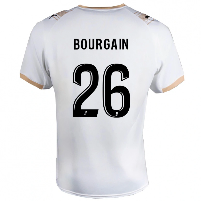 Danxen Mujer Camiseta Léa Bourgain #26 Blanco Negro 2ª Equipación 2025/26 La Camisa México