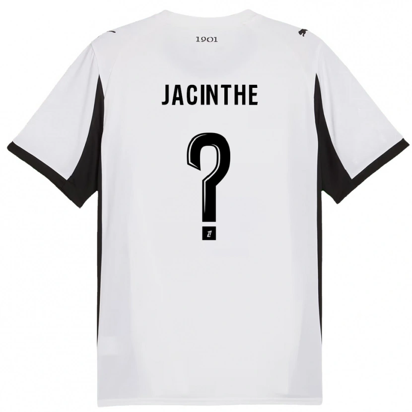 Danxen Mujer Camiseta Dee-Shawn Jacinthe #0 Blanco Negro 2ª Equipación 2025/26 La Camisa México