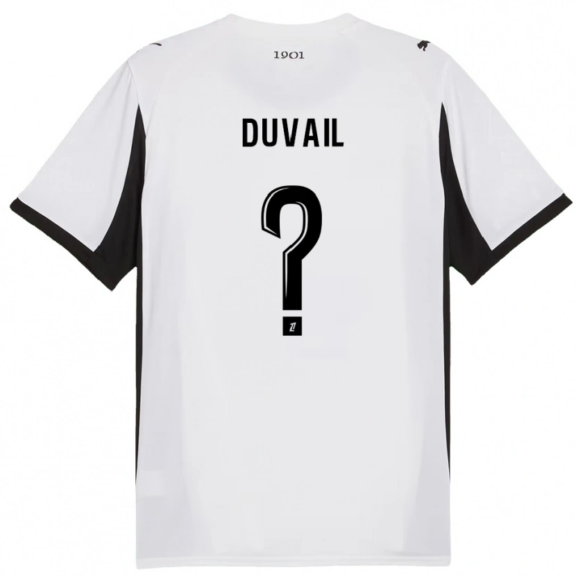 Danxen Mujer Camiseta Jules Duvail #0 Blanco Negro 2ª Equipación 2025/26 La Camisa México