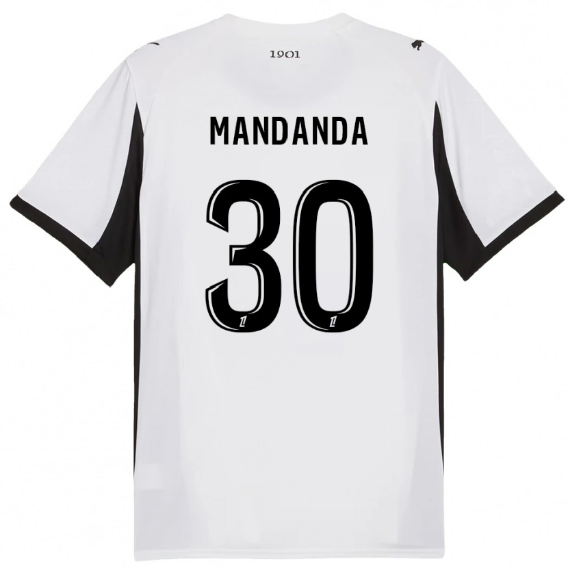 Danxen Mujer Camiseta Steve Mandanda #30 Blanco Negro 2ª Equipación 2025/26 La Camisa México