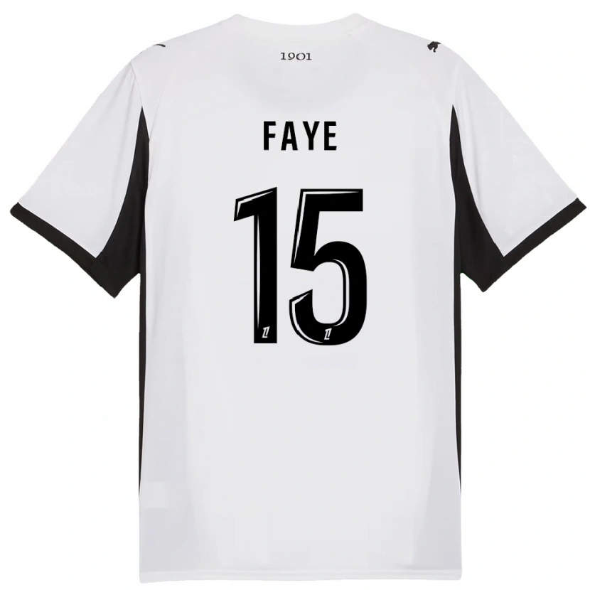 Danxen Mujer Camiseta Mikayil Faye #15 Blanco Negro 2ª Equipación 2025/26 La Camisa México