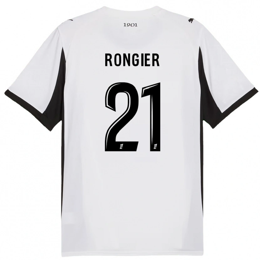 Danxen Mujer Camiseta Valentin Rongier #21 Blanco Negro 2ª Equipación 2025/26 La Camisa México