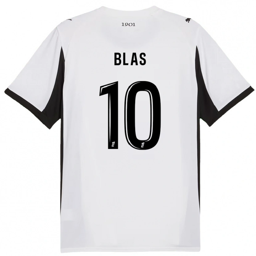 Danxen Mujer Camiseta Ludovic Blas #10 Blanco Negro 2ª Equipación 2025/26 La Camisa México