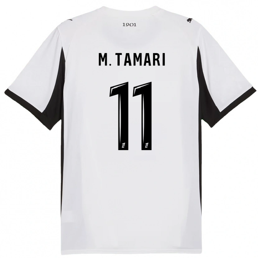 Danxen Mujer Camiseta Mousa Tamari #11 Blanco Negro 2ª Equipación 2025/26 La Camisa México
