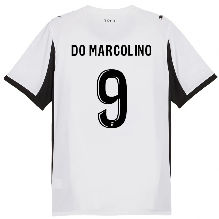 Danxen Mujer Camiseta Alan Do Marcolino #9 Blanco Negro 2ª Equipación 2025/26 La Camisa México