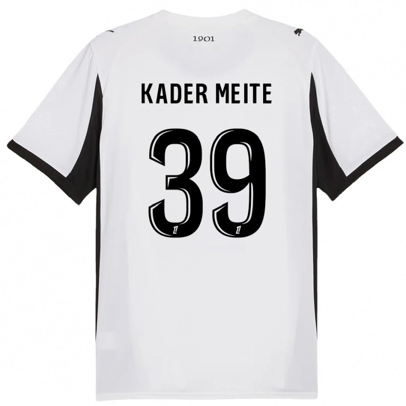 Danxen Mujer Camiseta Mohamed Kader Meïté #39 Blanco Negro 2ª Equipación 2025/26 La Camisa México