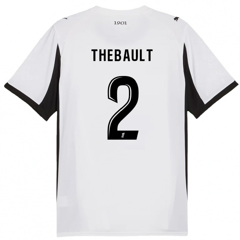 Danxen Mujer Camiseta Yaël Thébault #2 Blanco Negro 2ª Equipación 2025/26 La Camisa México