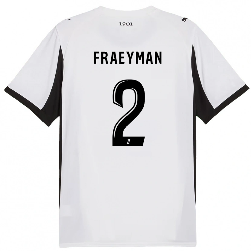 Danxen Mujer Camiseta Dorian Fraeyman #2 Blanco Negro 2ª Equipación 2025/26 La Camisa México