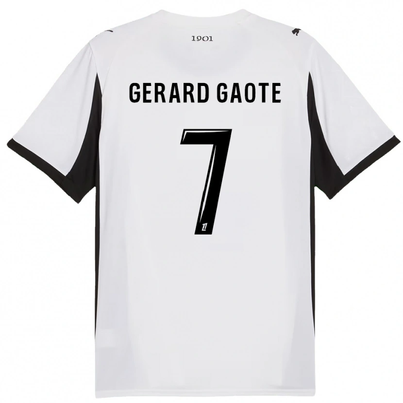Danxen Mujer Camiseta Steven Gerard Gaote #7 Blanco Negro 2ª Equipación 2025/26 La Camisa México