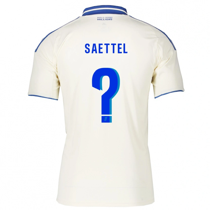 Danxen Mujer Camiseta Tom Saettel #0 Champán Azul 2ª Equipación 2025/26 La Camisa México