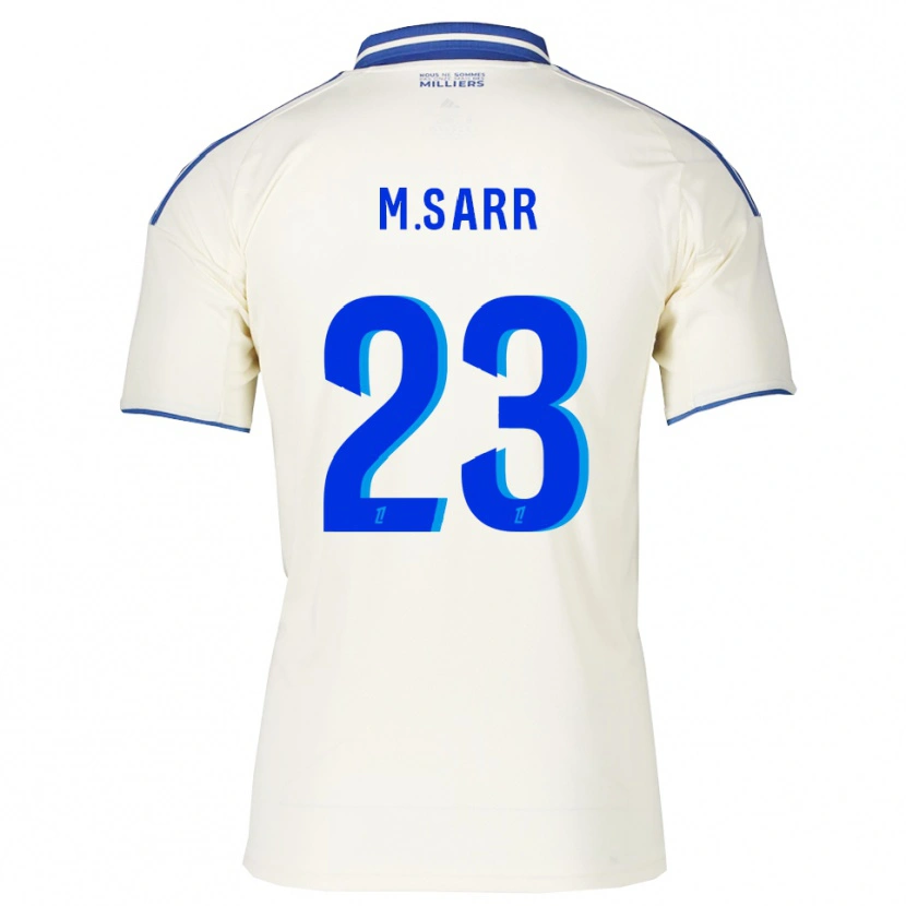 Danxen Mujer Camiseta Mamadou Sarr #23 Champán Azul 2ª Equipación 2025/26 La Camisa México