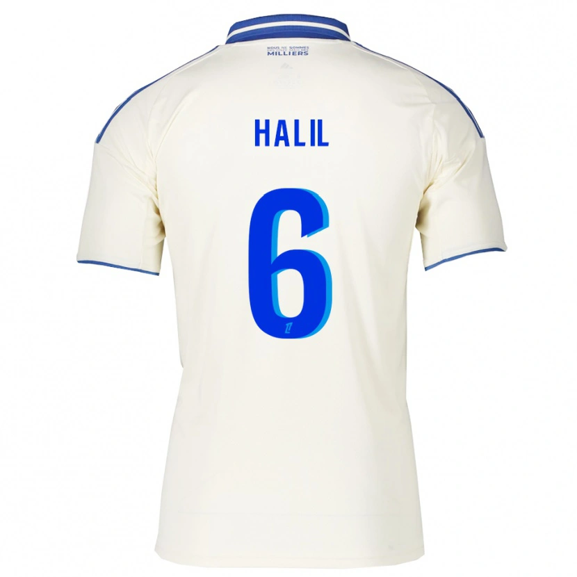Danxen Mujer Camiseta Fouad Halil #6 Champán Azul 2ª Equipación 2025/26 La Camisa México