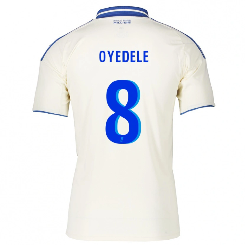 Danxen Mujer Camiseta Maxi Oyedele #8 Champán Azul 2ª Equipación 2025/26 La Camisa México