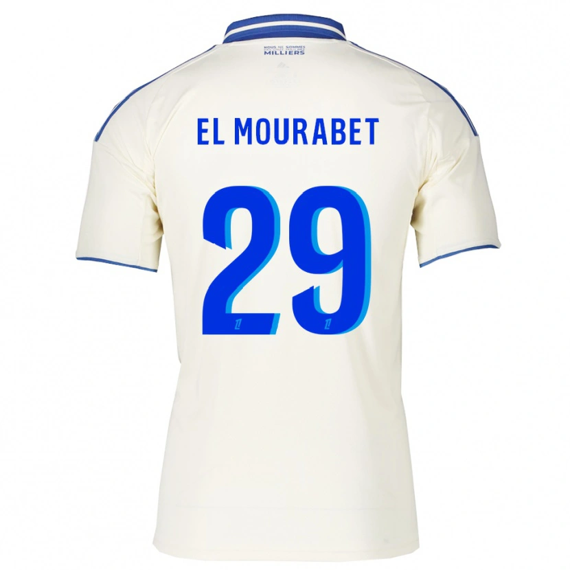 Danxen Mujer Camiseta Samir El Mourabet #29 Champán Azul 2ª Equipación 2025/26 La Camisa México