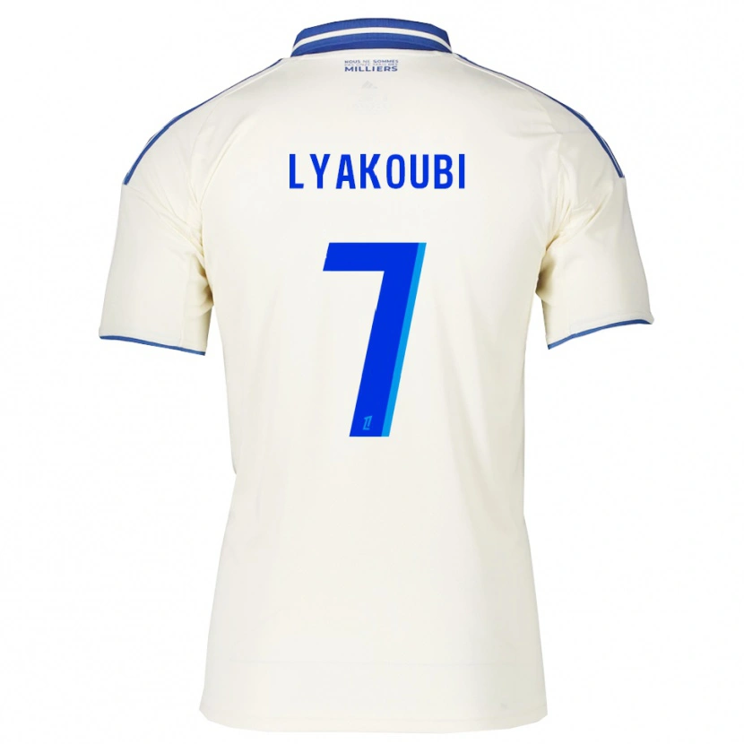 Danxen Mujer Camiseta Oussama Lyakoubi #7 Champán Azul 2ª Equipación 2025/26 La Camisa México