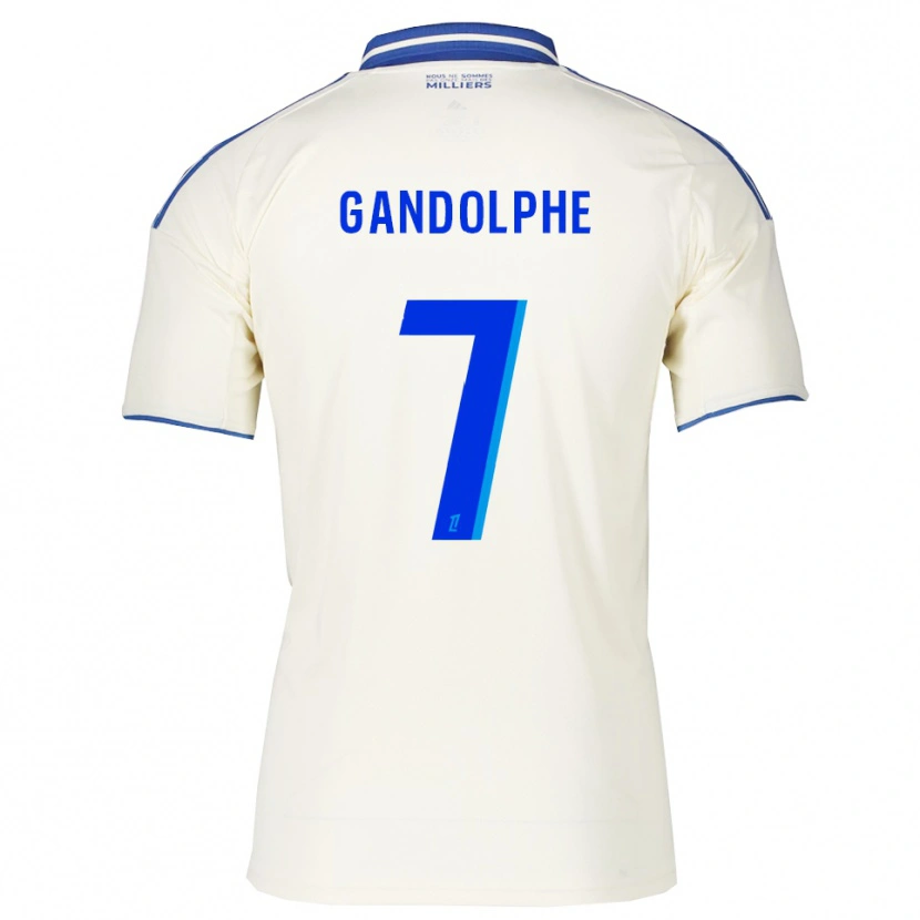 Danxen Mujer Camiseta Adrien Gandolphe #7 Champán Azul 2ª Equipación 2025/26 La Camisa México