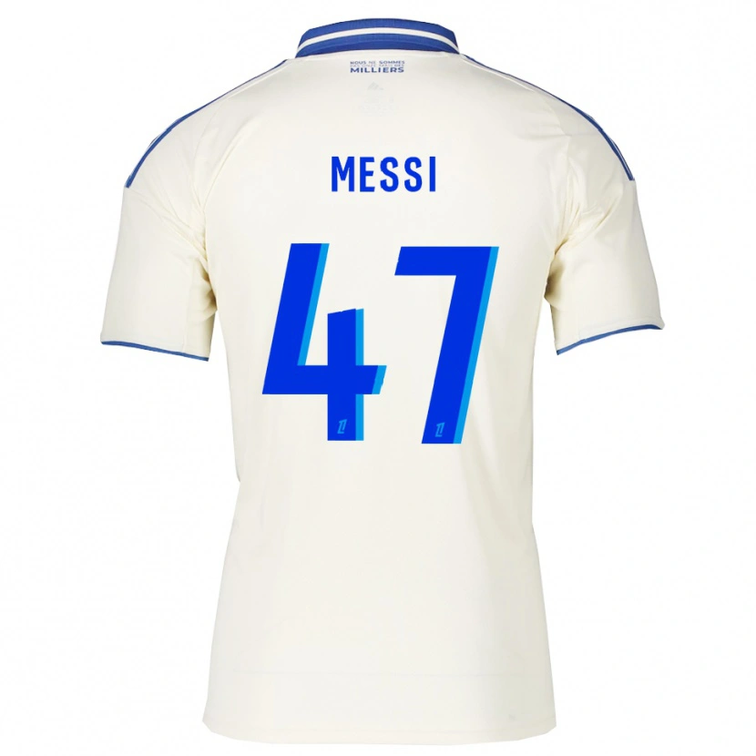 Danxen Mujer Camiseta Rayane Messi #47 Champán Azul 2ª Equipación 2025/26 La Camisa México