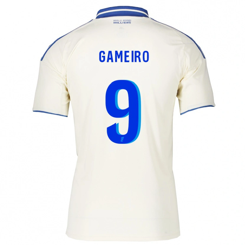 Danxen Mujer Camiseta Kévin Gameiro #9 Champán Azul 2ª Equipación 2025/26 La Camisa México