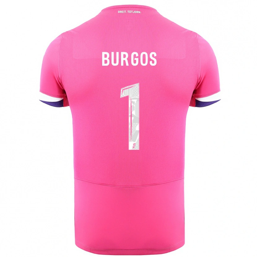 Danxen Mujer Camiseta Diego Burgos #1 Rosa Blanco 2ª Equipación 2025/26 La Camisa México