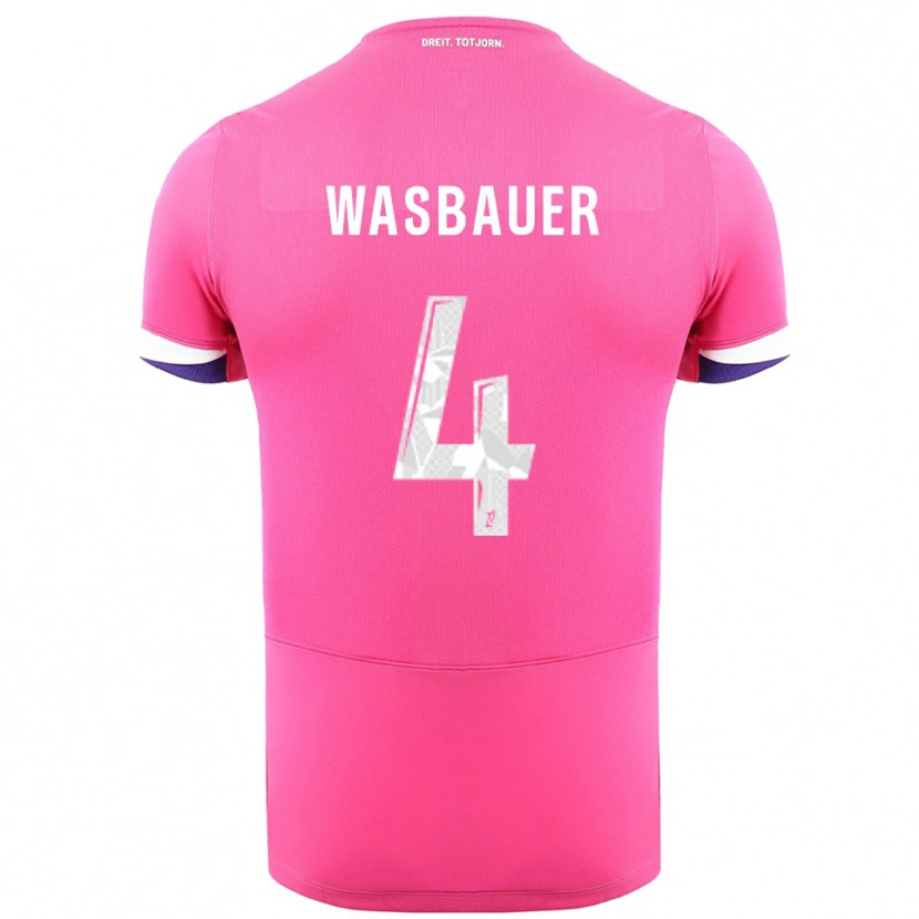 Danxen Mujer Camiseta Nicolas Wasbauer #4 Rosa Blanco 2ª Equipación 2025/26 La Camisa México