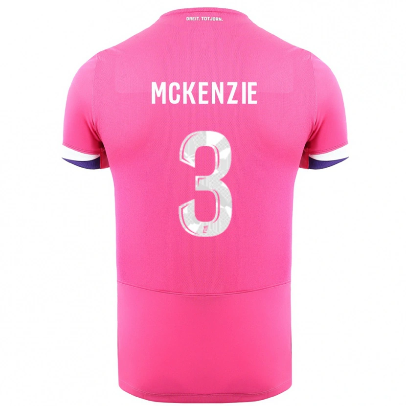 Danxen Mujer Camiseta Mark Mckenzie #3 Rosa Blanco 2ª Equipación 2025/26 La Camisa México