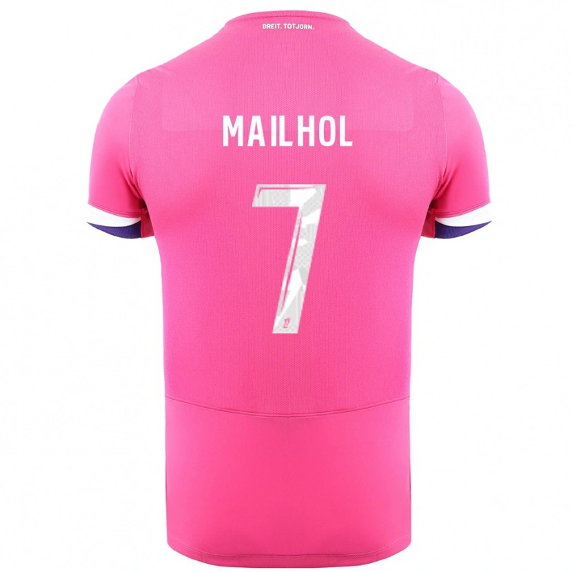 Danxen Mujer Camiseta Luca Mailhol #7 Rosa Blanco 2ª Equipación 2025/26 La Camisa México