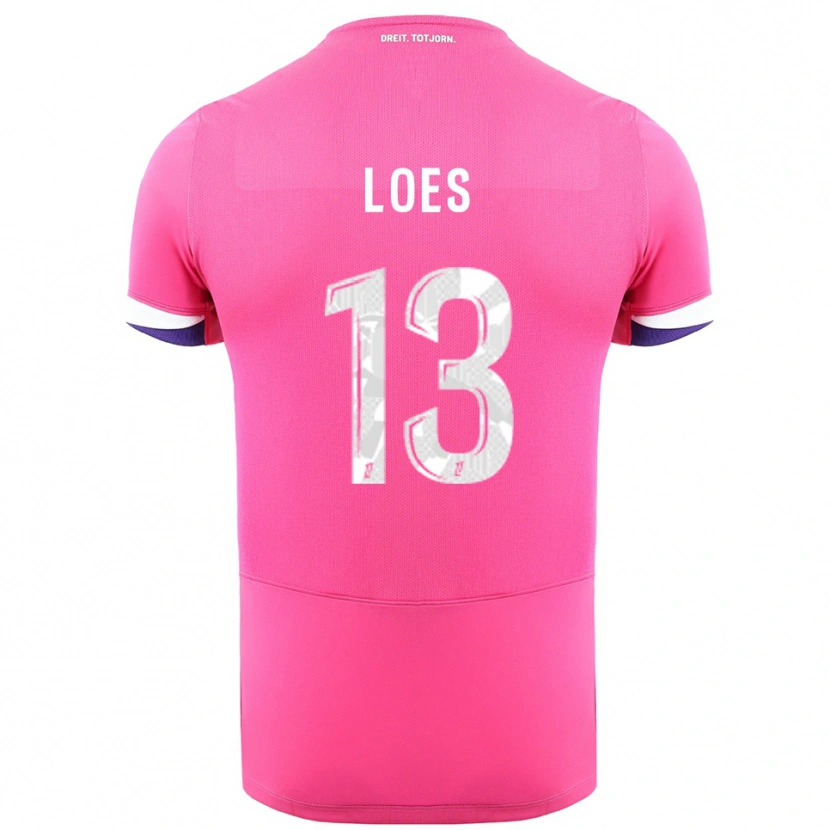 Danxen Mujer Camiseta Wayan Loes #13 Rosa Blanco 2ª Equipación 2025/26 La Camisa México