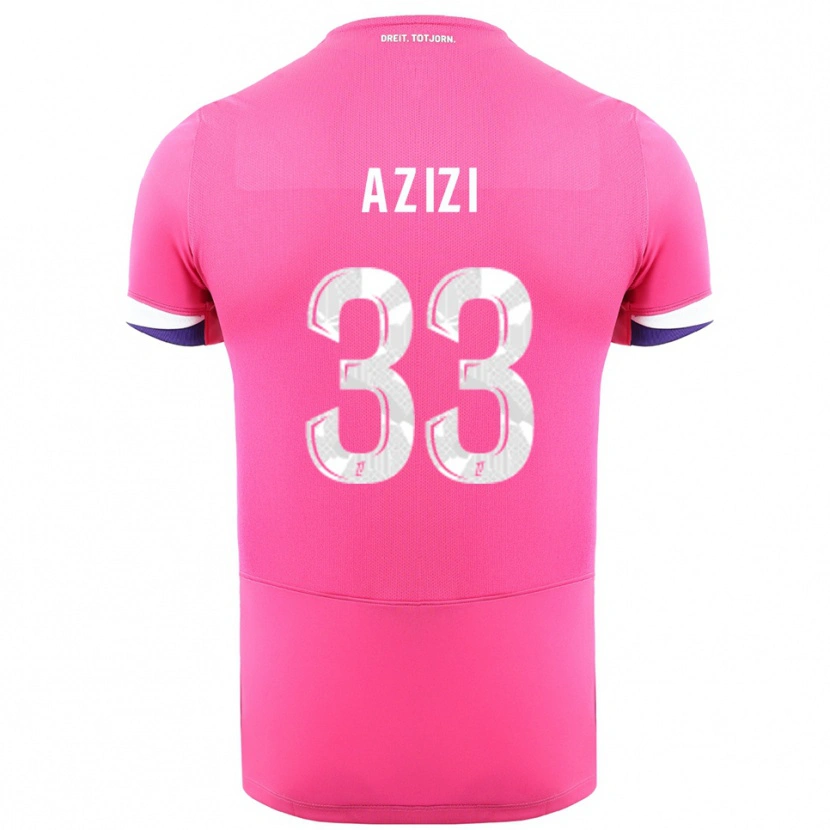 Danxen Mujer Camiseta Ilyas Azizi #33 Rosa Blanco 2ª Equipación 2025/26 La Camisa México