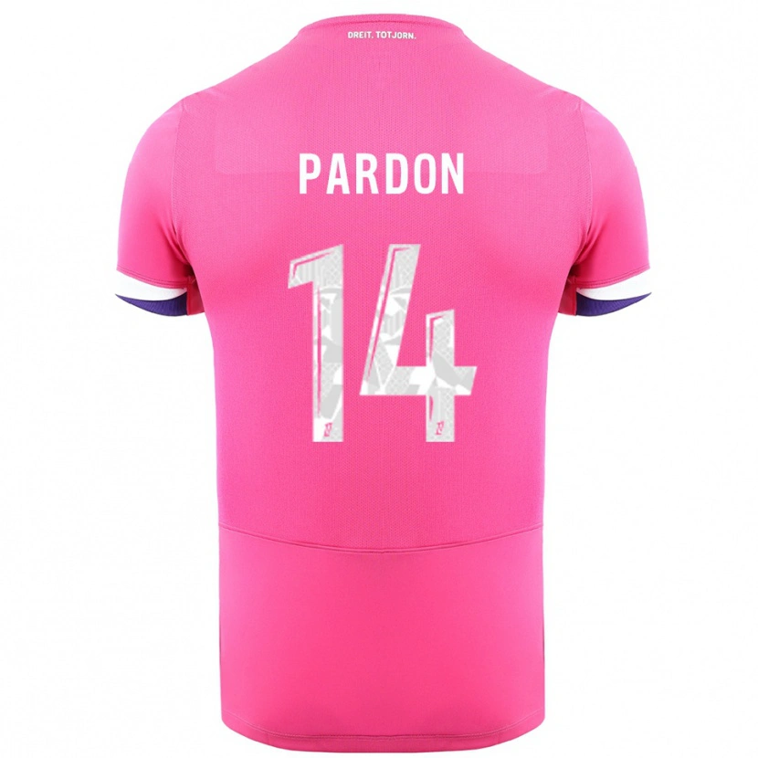 Danxen Mujer Camiseta Pauline Pardon #14 Rosa Blanco 2ª Equipación 2025/26 La Camisa México