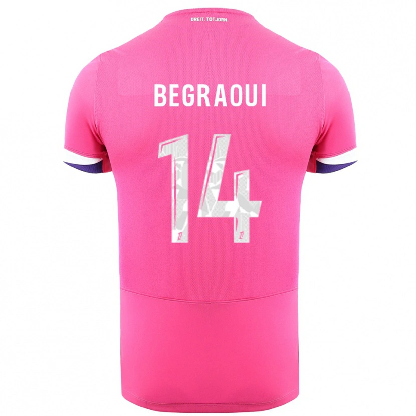 Danxen Mujer Camiseta Yanis Begraoui #14 Rosa Blanco 2ª Equipación 2025/26 La Camisa México