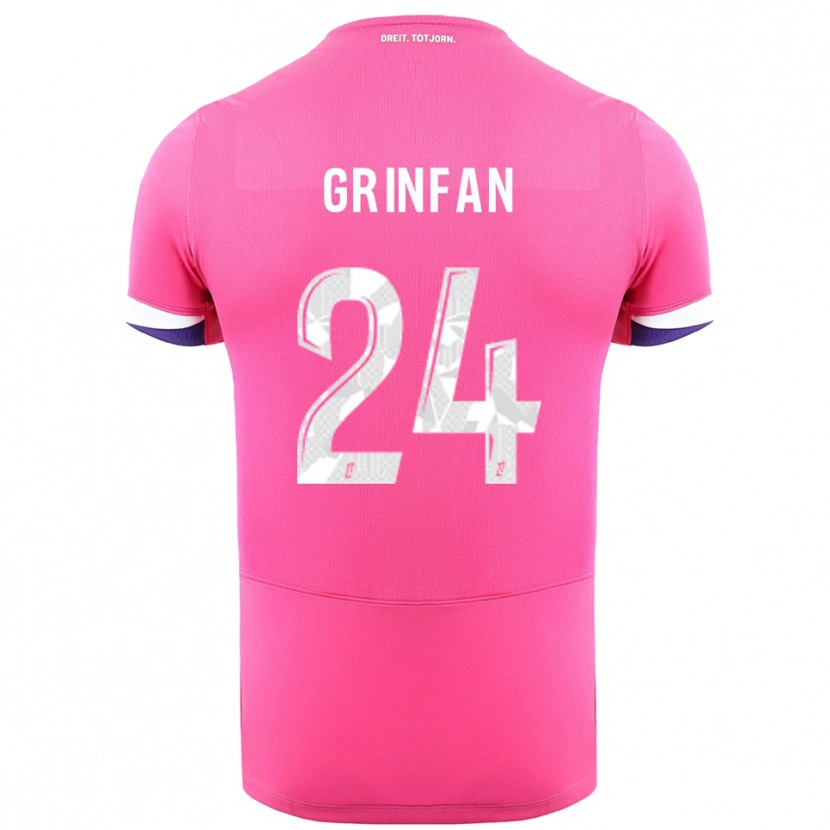 Danxen Mujer Camiseta Roma Grinfan #24 Rosa Blanco 2ª Equipación 2025/26 La Camisa México