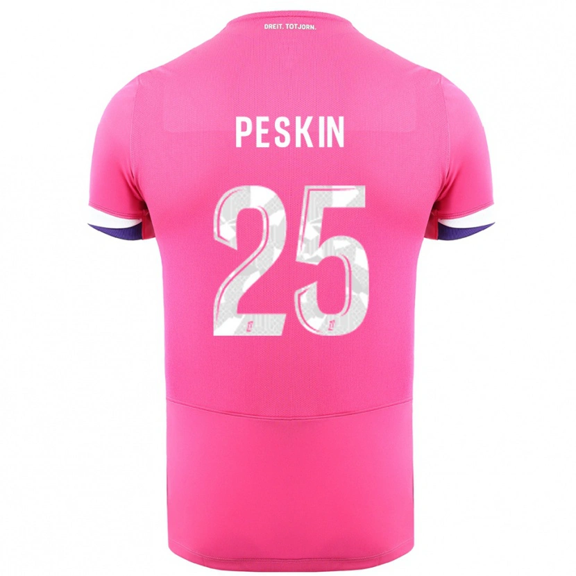 Danxen Mujer Camiseta Kelso Peskin #25 Rosa Blanco 2ª Equipación 2025/26 La Camisa México