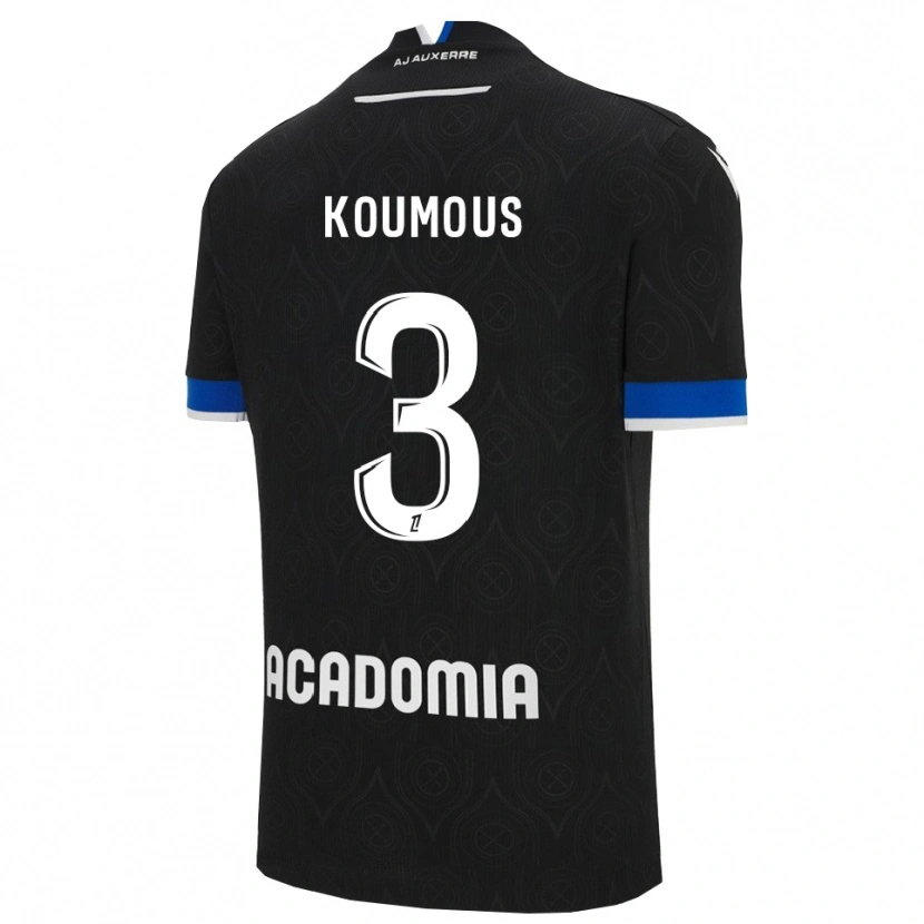 Danxen Mujer Camiseta Ken Koumous #3 Negro Blanco 2ª Equipación 2025/26 La Camisa México
