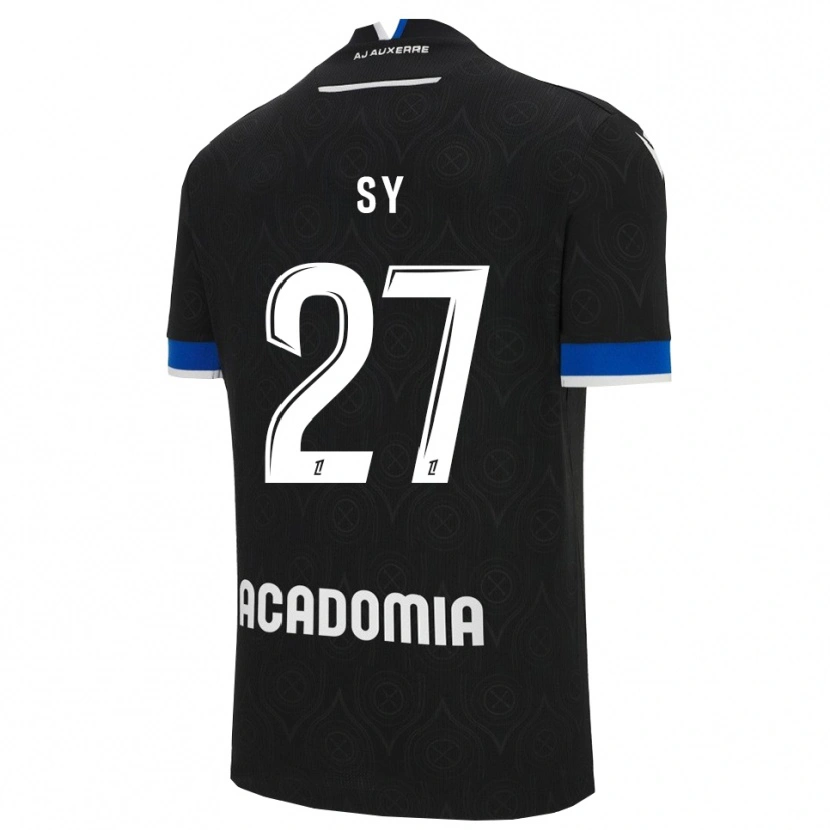 Danxen Mujer Camiseta Lamine Sy #27 Negro Blanco 2ª Equipación 2025/26 La Camisa México