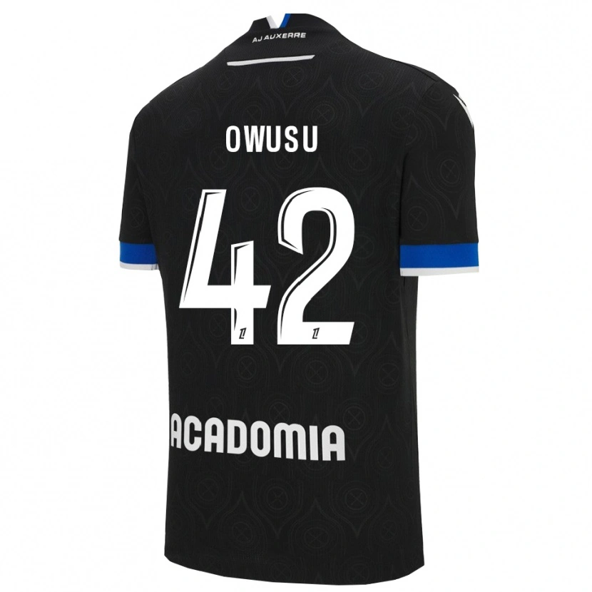 Danxen Mujer Camiseta Elisha Owusu #42 Negro Blanco 2ª Equipación 2025/26 La Camisa México