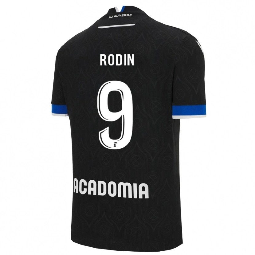 Danxen Mujer Camiseta Ryan Rodin #9 Negro Blanco 2ª Equipación 2025/26 La Camisa México